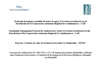 Protocolo de manejo sostenible Agraz