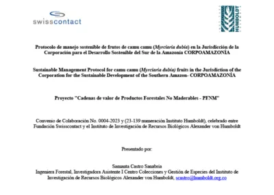 Protocolo de manejo sostenible Camu Camu