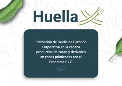 Cacao. Estimación de Huella de Carbono Corporativa en la cadena productiva de cacao y derivados en zonas priorizadas por el Programa C+C.