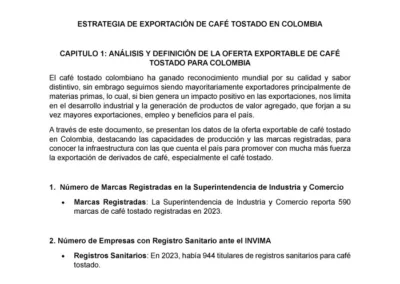 ESTRATEGIA DE EXPORTACIÓN DE CAFÉ TOSTADO EN COLOMBIA
