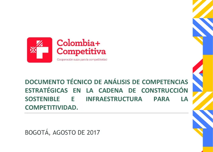 Análisis de competencias estratégicas en la cadena de construcción sostenible e infraestructura para la competitividad