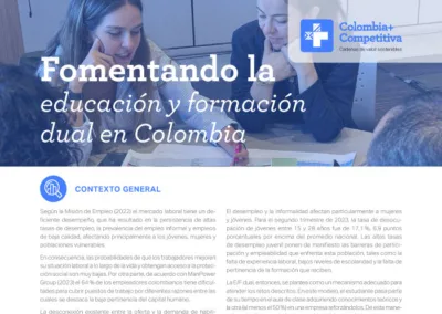 Fomentando la educación y formación dual en Colombia
