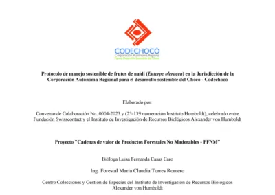 Protocolo de manejo sostenible Naidi