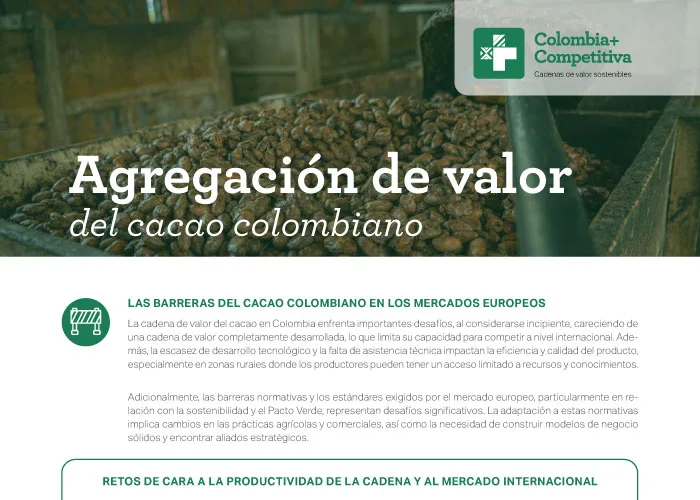 Agregación de valor del cacao colombiano
