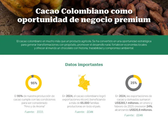 Cacao Colombiano como oportunidad de negocio premium