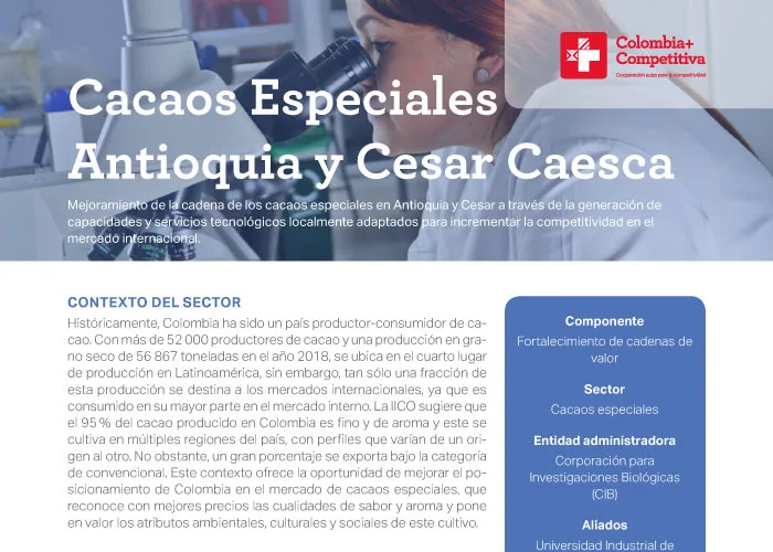 Cacaos Especiales Antioquia y Cesar Caesca