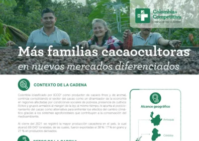 Más familias cacaocultoras en nuevos mercados diferenciados